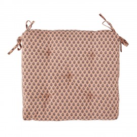 galette de chaise coton imprime rose corail madam stoltz