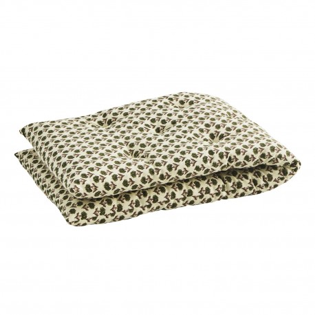 long coussin d assise banc coton imprime floral vert madam stoltz