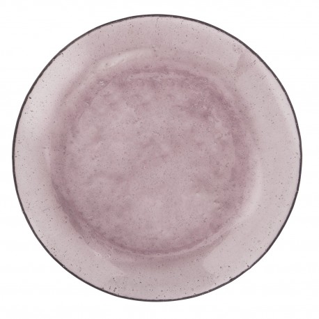 assiette en verre bulle rose madam stoltz