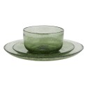 petite assiette verre bulles vert madam stoltz