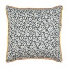 grande housse coussin imprime floral bleu liseret coton ib laursen