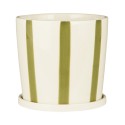 petit cache pot ceramique raye vert sous coupe ib laursen