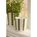 petit cache pot ceramique raye vert sous coupe ib laursen
