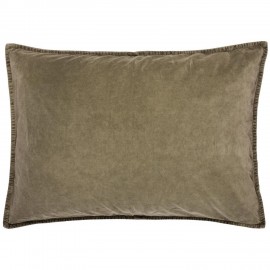 grande housse de coussin velours vert olive 50 x 70 cm ib laursen
