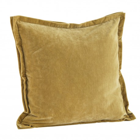 housse coussin decoratif velours jaune moutarde madam stoltz