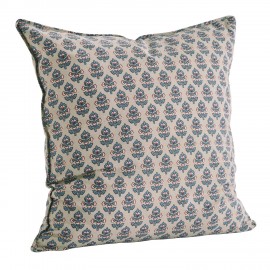 grande housse de coussin coton imprime gris taupe rose madam stoltz