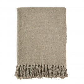 plaid coton recycle beige naturel marron madam stoltz