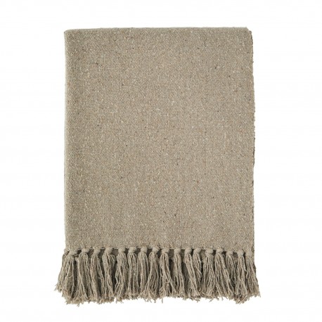 plaid coton recycle beige naturel marron madam stoltz