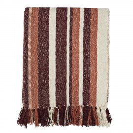 Plaid coton recyclé rayé Madam Stoltz