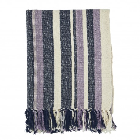 plaid recycle coton lila violet mauve bleu madam stoltz