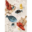 petit bol forme de poisson bleu gres ib laursen