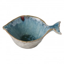 petit bol poisson bleu gres ib laursen
