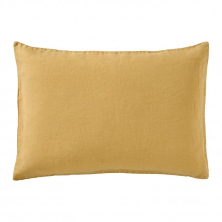 housse coussin lin rectangulaire jaune ib laursen