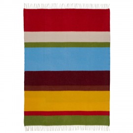 plaid laine agneau multicolore rayures klippan arty