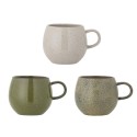 Mug arrondi grès Bloomingville Addison set de 3
