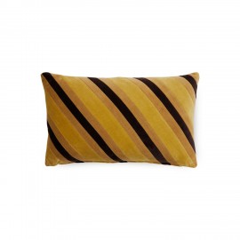coussin salon chic velours reyures jaune orange hk living striped