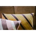 coussin salon chic velours reyures jaune orange hk living striped