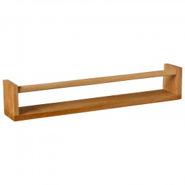 etagere murale etroite cuisine bois clair barre suspendue ib laursen