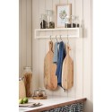 etagere murale etroite cuisine bois clair barre suspendue ib laursen