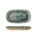 plat de service ovale gres vert emaille bloomingville milani