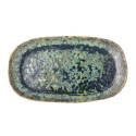 plat de service ovale gres vert emaille bloomingville milani