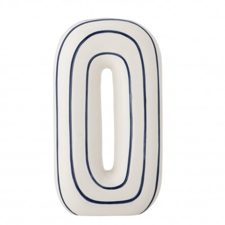 vase design ceramique blanc bleu rayures bloomingville mae