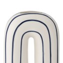 vase design ceramique blanc bleu rayures bloomingville mae