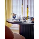 tasse a cafe peinte a la main gres bleu bloomingville eviaya set de 3