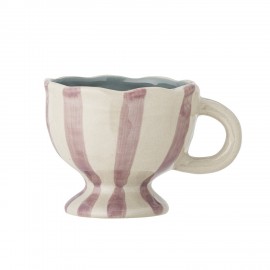 tasse artisanale irreguliere rose rayures bloomingville willa