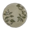 assiette artisanale gres naturel feuilles bloomingville jasper
