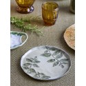 assiette artisanale gres naturel feuilles bloomingville jasper