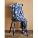 plaid recycle bleu motif contemporain bloomingville santena