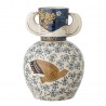 vase gres peint motif colombes bloomingville hezha