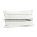 madam stoltz grande housse de coussin coton blanc fine rayures noir
