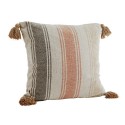 madam stoltz grande housse coussin carre coton raye multicolore 60 x 60 cm