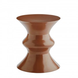 bout de canape tabouret metal orange vintage retro madam stoltz