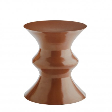 bout de canape tabouret metal orange vintage retro madam stoltz