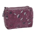 trousse de toilette velours brode fleurs rose fonce madam stoltz
