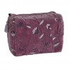 trousse de toilette velours brode fleurs rose fonce madam stoltz