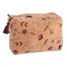 trousse de toilette velours brode orange peche madam stoltz
