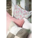 ib laursen housse de coussin rectangulaire lin uni rose poudre