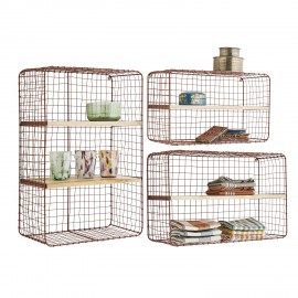 etagere murale metal grillage orange rouille madam stoltz