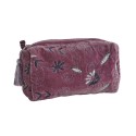 Trousse de toilette velours brodé Madam Stoltz