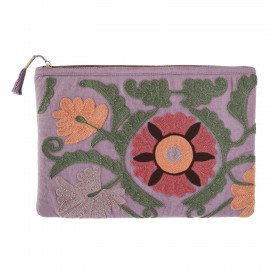pochette de toilette ou ipad coton brode madam stoltz