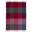 plaid laine gotland agneau a carreaux rose klippan