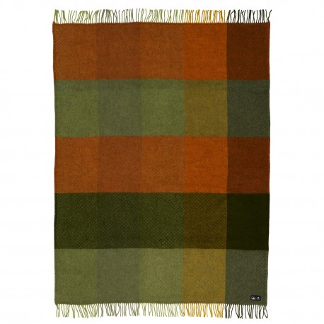 plaid laine agneau carreaux vert klippan gotland check
