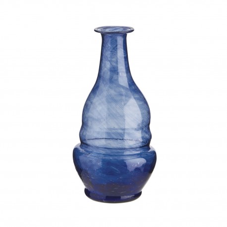 petit vase verre recycle bleu madam stoltz