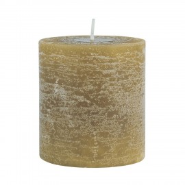 ib laursen bougie pilier rustique ancien vintage jaune moutarde