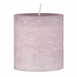 Bougie rustique cylindre IB Laursen rose