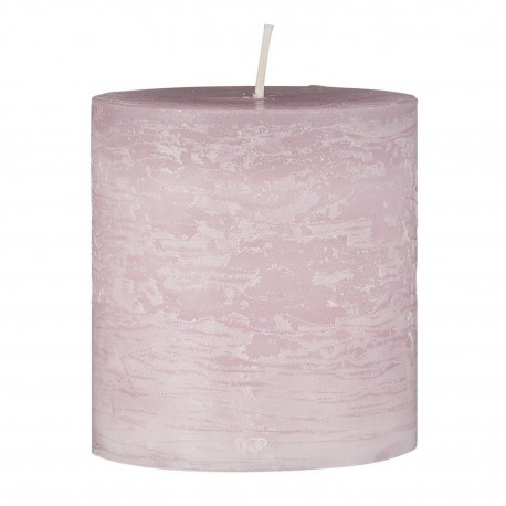 Bougie rustique cylindre IB Laursen rose